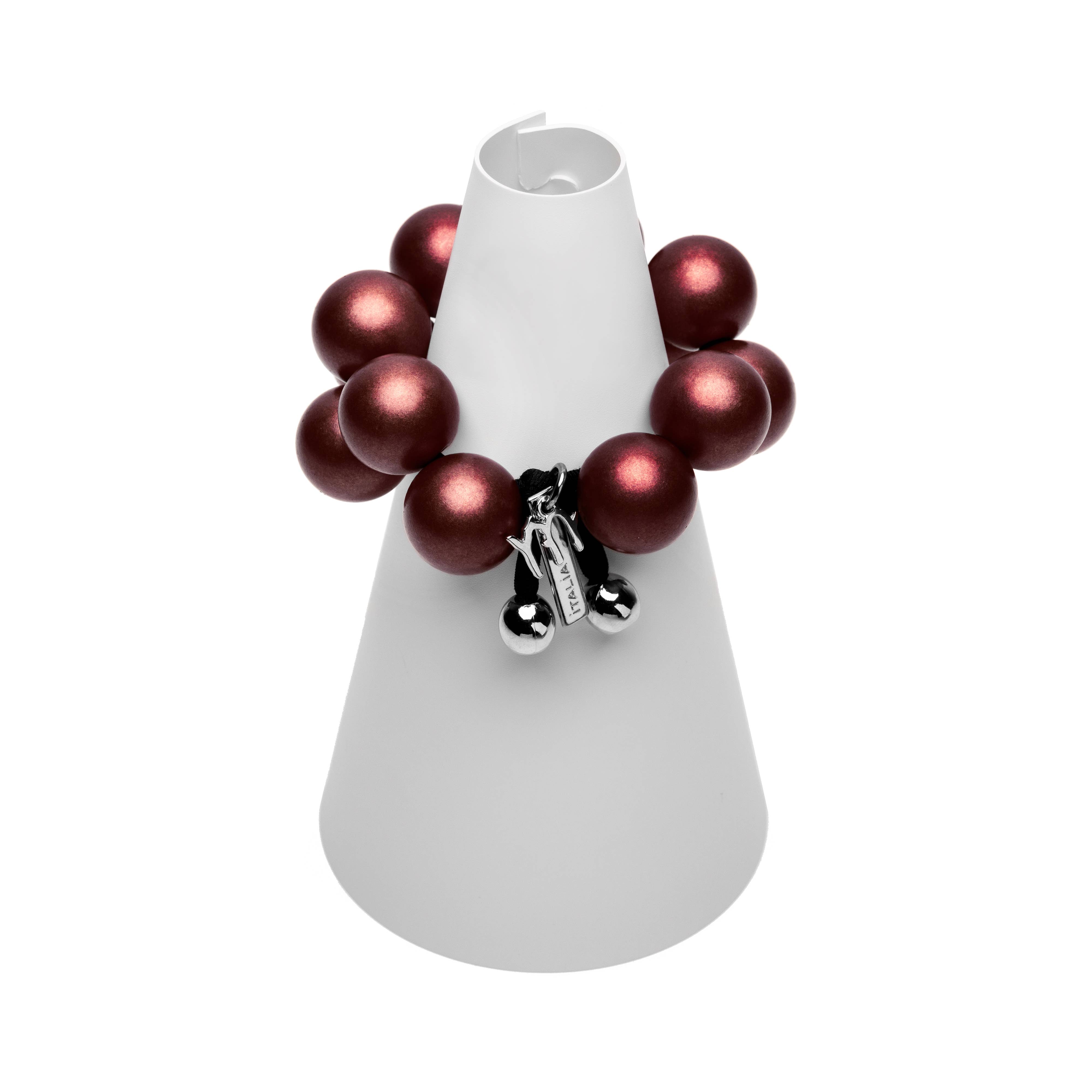 Mirta Accessori Moda - Wholesale Beaded Bracelet - Bracelet with Metal resin spheres 100% Made in Italy