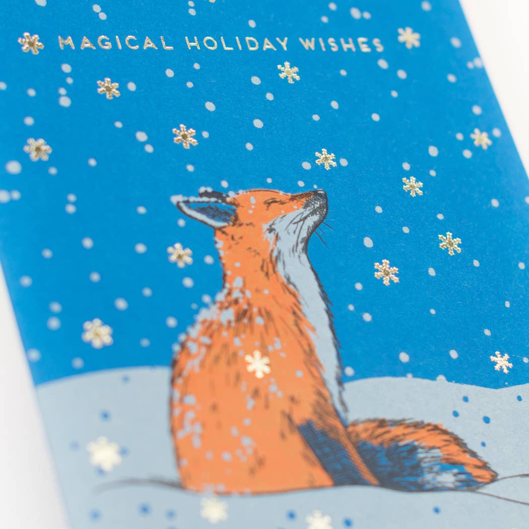 Porchlight Press Letterpress - Wholesale Season's Greetings Card - Magical Fox Card2