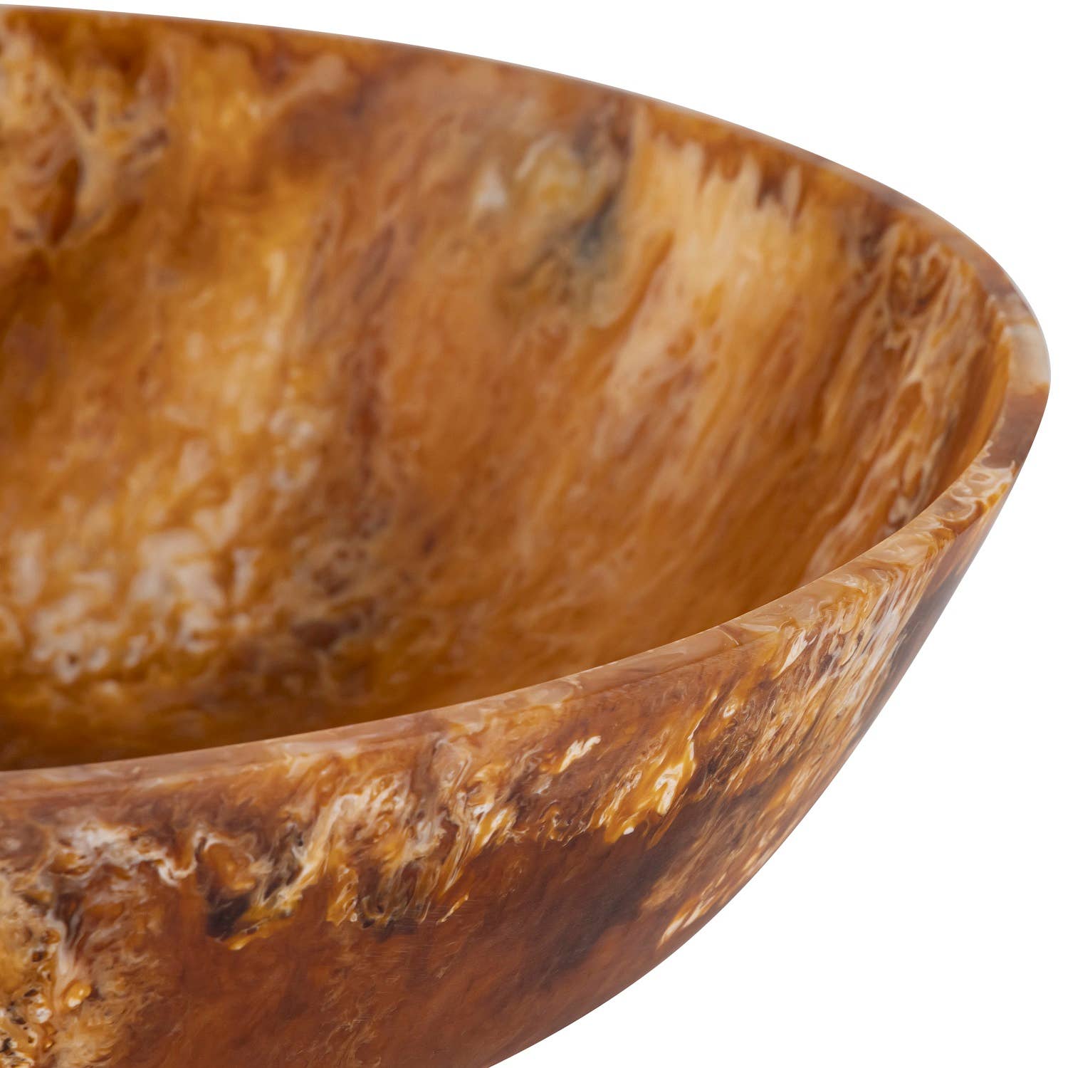 Brown Matte Tortoise Resin Bowl Dia 19.5" for wholesale on Faire4