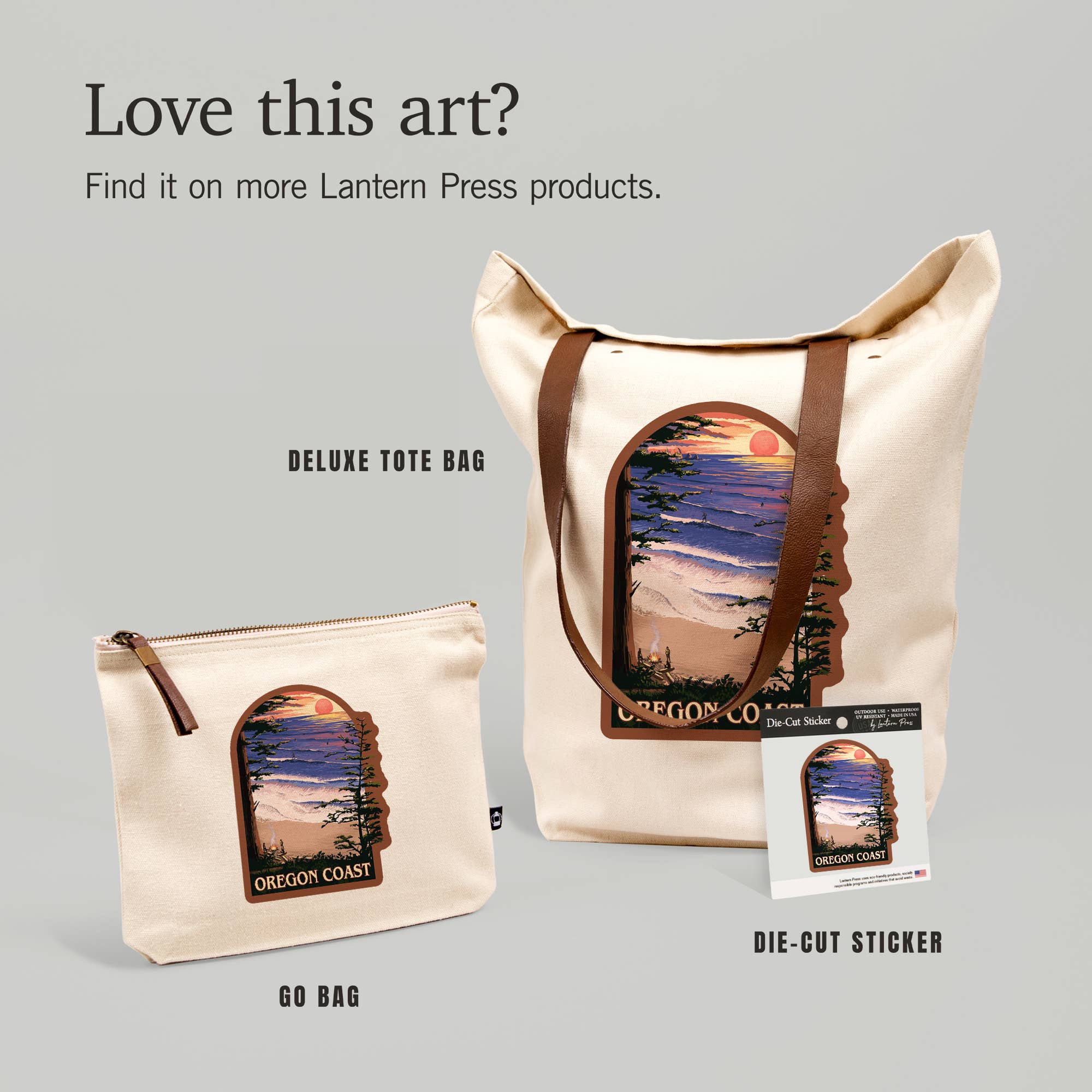 Lantern Press - Vente Autocollant - STICKER Oregon Coast, Sunset Surfers5