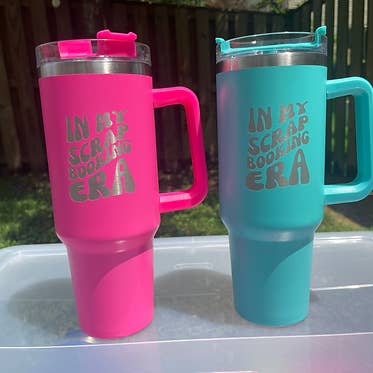 Funny Scrapbooking Tumbler 40oz 24hr Hot/Cold Scrap Era for wholesale by Heart After Arts