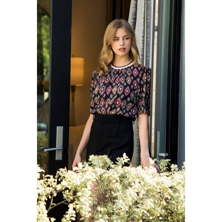 Print Short Sleeve Top for wholesale by THML