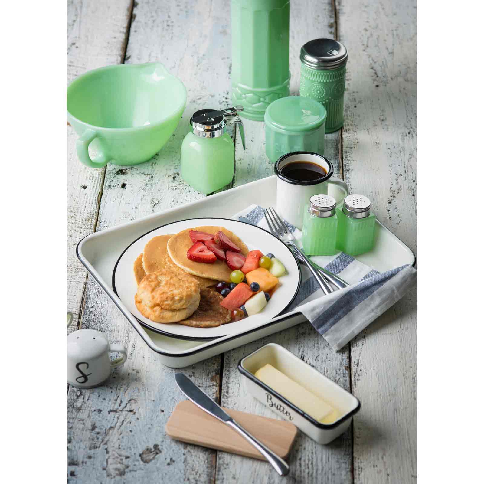 TableCraft Products Company - Wholesale Salt & Pepper Shaker Set - Jadeite Glass Collection 2 oz Salt & Pepper Shaker5