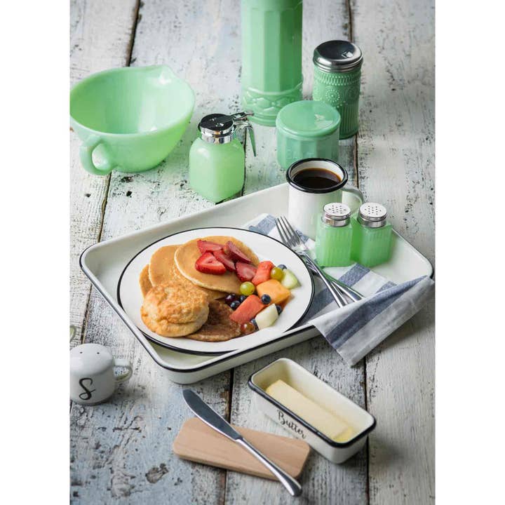 TableCraft Products Company - Wholesale Salt & Pepper Shaker Set - Jadeite Glass Collection 2 oz Salt & Pepper Shaker5