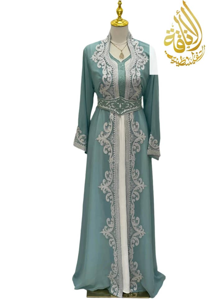 Rania Unik Kaftan-vacker, handgjord dräkt som blandar för wholesale av Palestinian Elegance