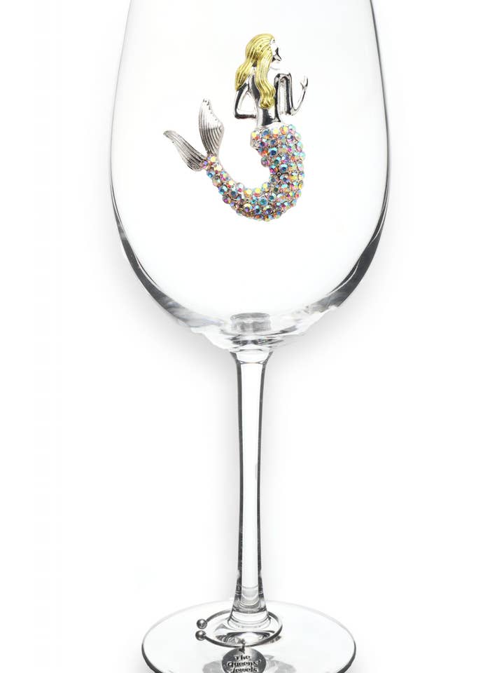 Aurora Borealis sjöjungfru smycken härmade vinglas för wholesale av The Queens' Jewels®