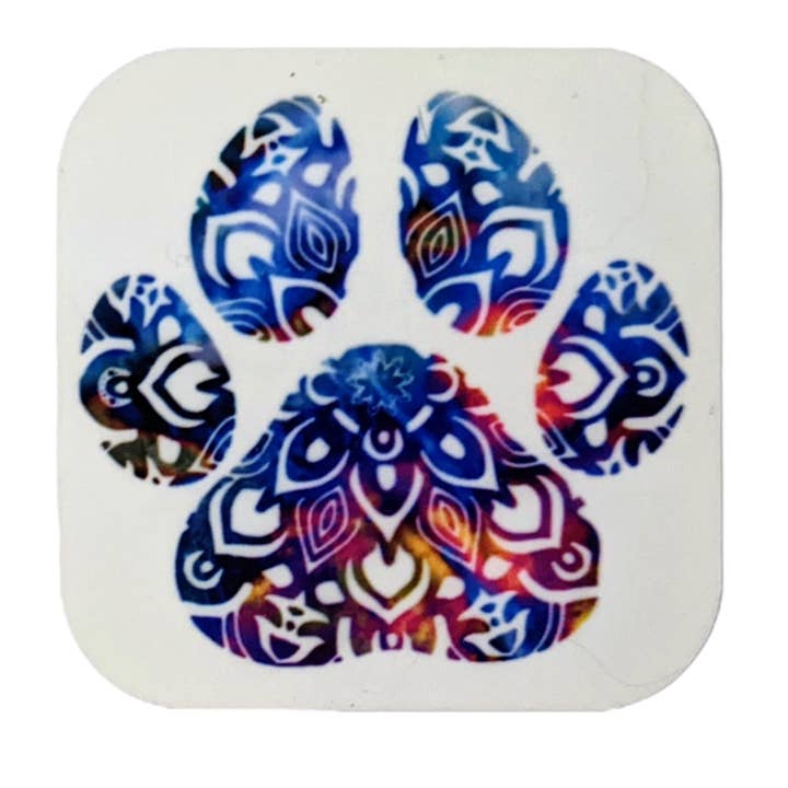 Made By Scratch Crafts - Wholesale Magnet - Colorful Cat & Paw Print 2-piece magnet set1