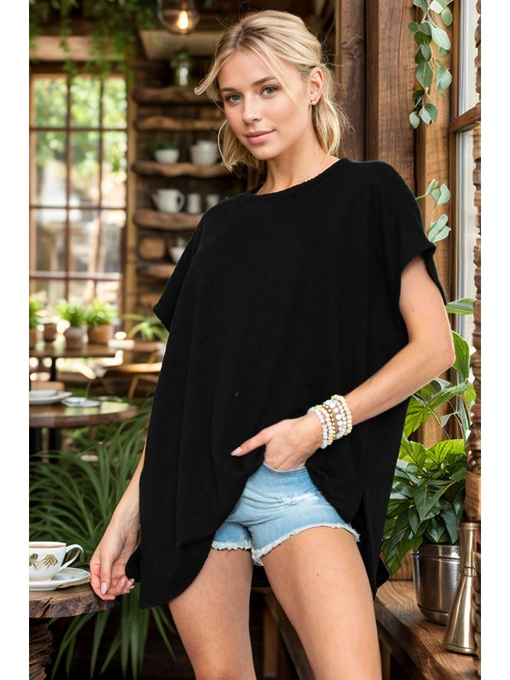 Burgundy Apparel - Wholesale Tunic - Women's - SHORT SLEEVE TUNIC WITH SIDE SLIT5