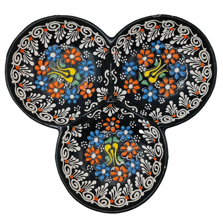 Antipastiera Eleganza Etnisk med 3 Turkiska Keramikskålar#17 för wholesale av Etnico del Mondo