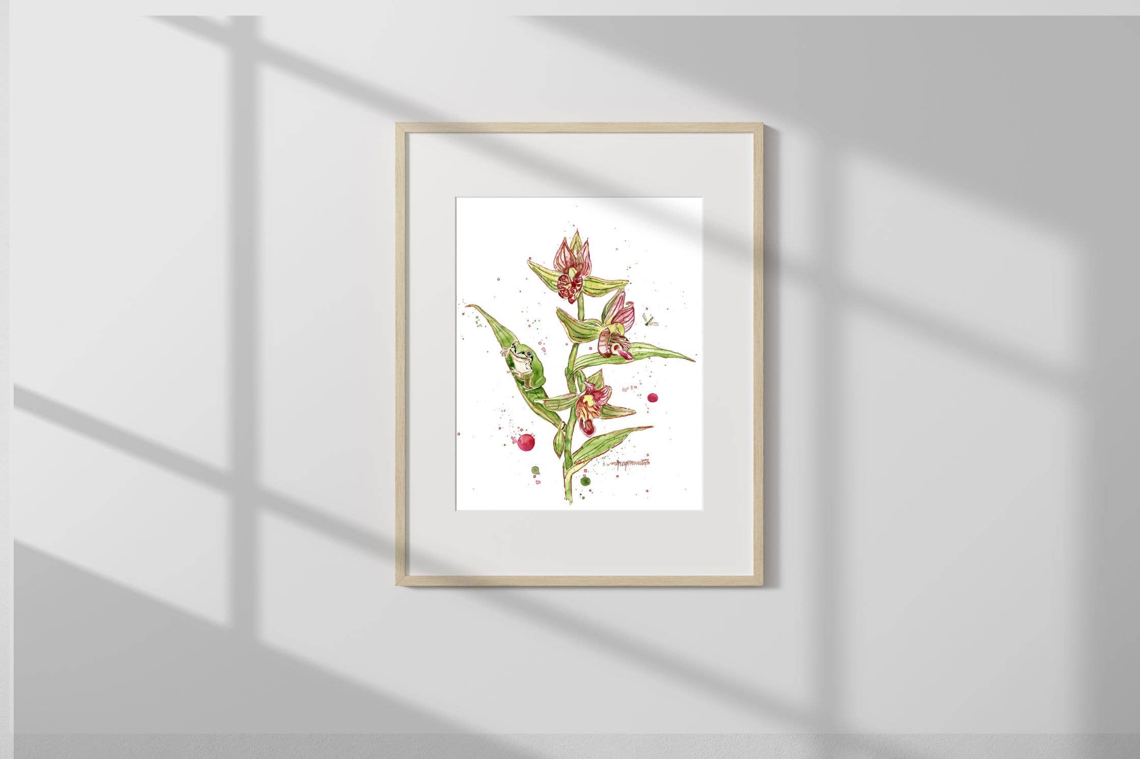 nguyen musto artworks - Wholesale Art Print - Print - Frog, Fly, and Orchids
