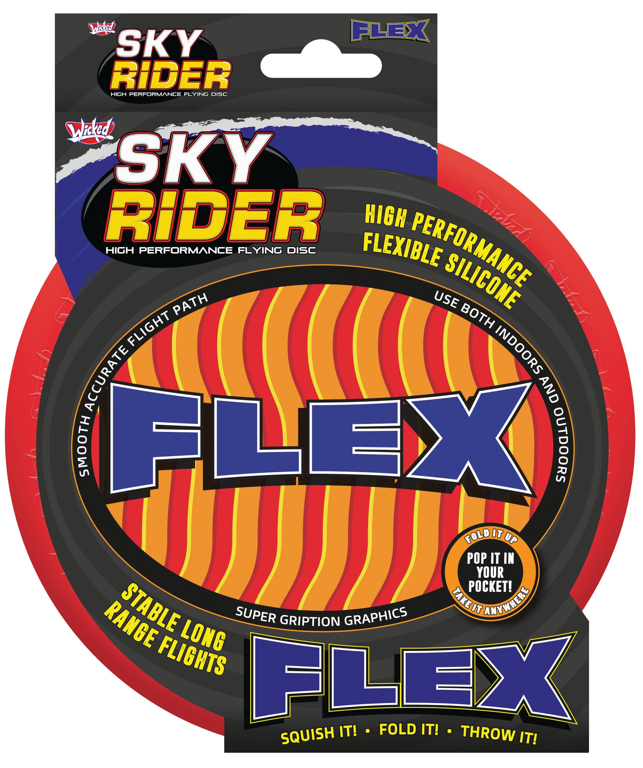 MukikiM Toys & Games - Wholesale Sporting Game - Kids & Baby - Wicked Sky Rider Flex - Soft Silicone Flyer To Take Anywhere4
