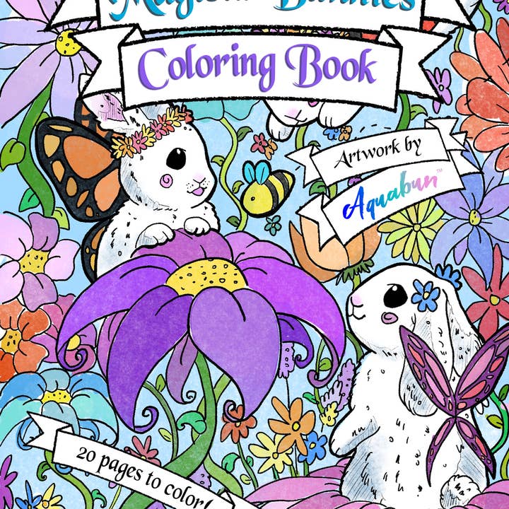 Livre de coloriage Magical Bunnies pour la vente par Aquabun