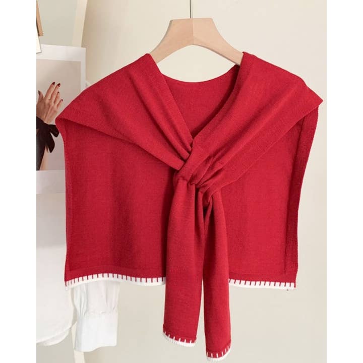 JC Sunny Fashion - Wholesale Capelet - Women's - Stylish Mini Shoulder Cover with Cross-Front Scarf 4