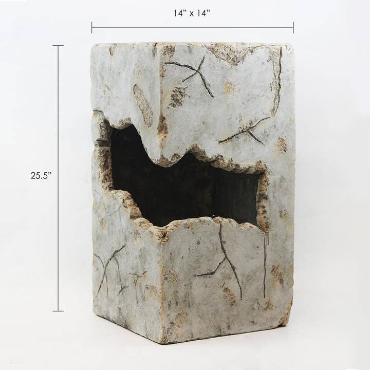 25.5" Tall - Urban Collection | Polyresin Planter, Concrete for wholesale on Faire2