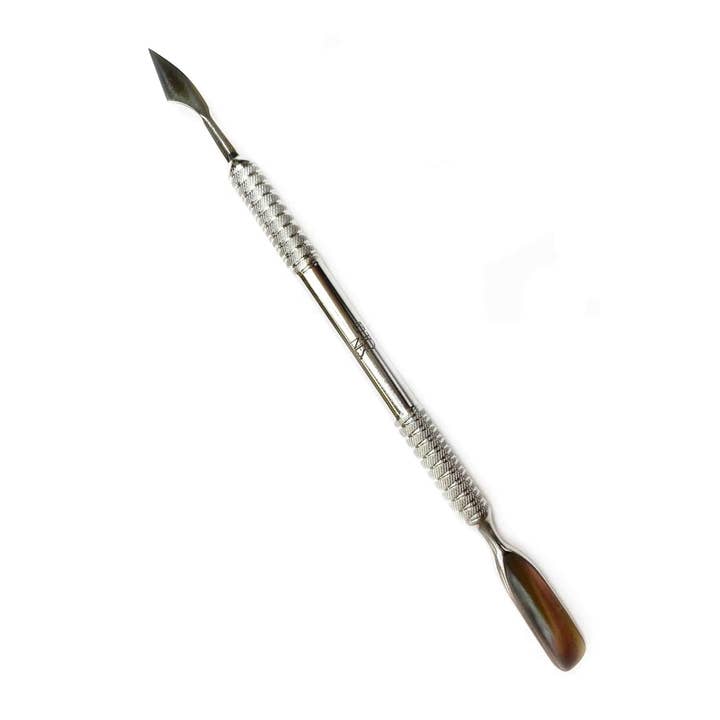 Tones Acrylics | Gels | Nail Art | Nail Tools & Accessories - Wholesale Cuticle Cutter - Pro Cuticle Pusher - (Rounded Pusher & Bent Blade)