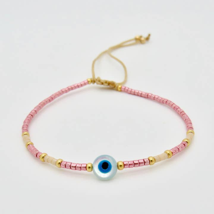 Evil Eye Dainty Miyuki Armband — Neu eingetroffen für den Großhandel von Rosamariposa
