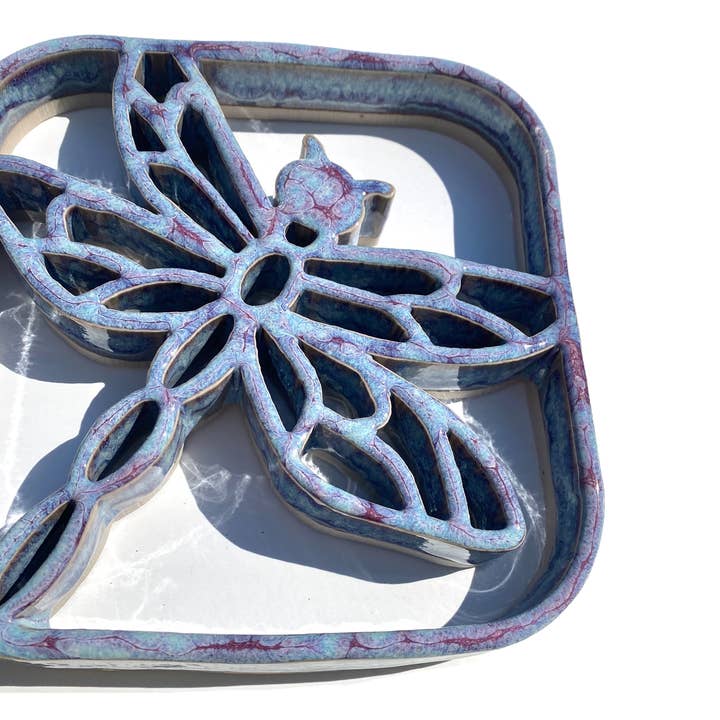 Bay Pottery - Wholesale Trivet - Dragonfly Trivet - Stoneware Pottery
