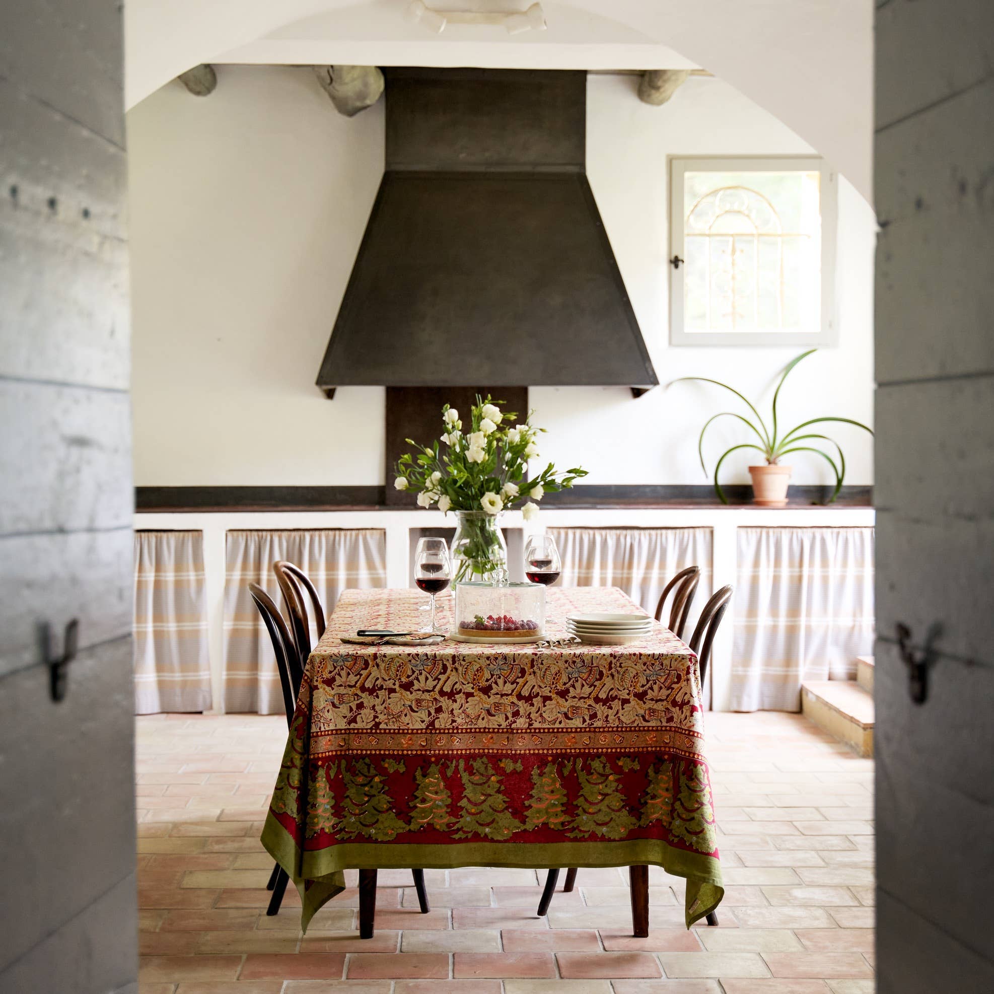 Caravan Home - Vendita all'ingrosso Tovaglie - Tovaglie francesi Noel rosso e verde18