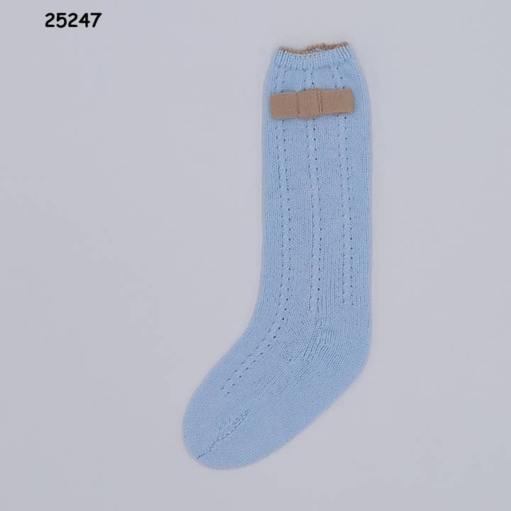 25247 CALZINO CON FIOCCO A MAGLIA per la vendita all'ingrosso da parte di Rahigo Moda Infantil