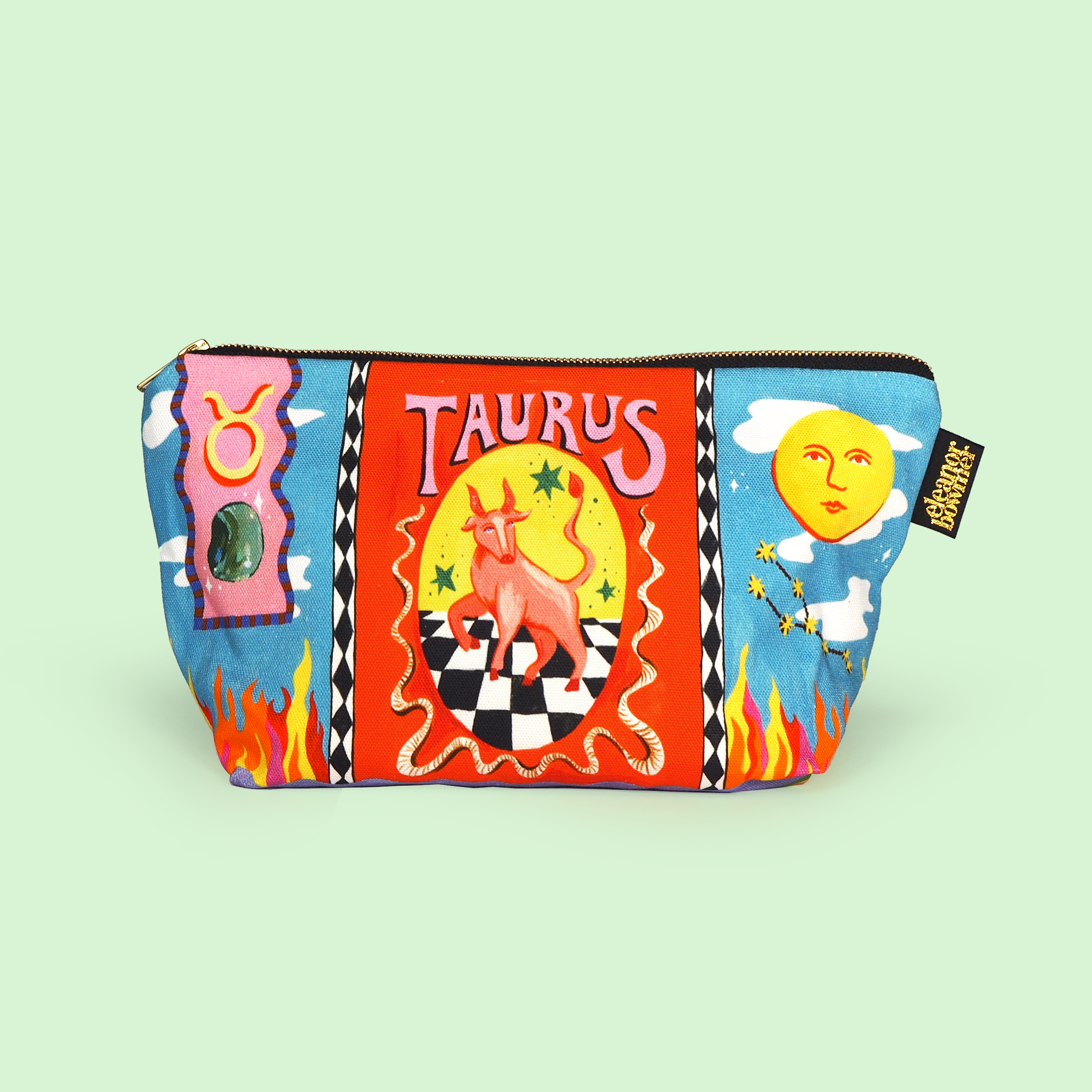 Eleanor Bowmer - Vendita all'ingrosso Borsa per trucchi/cosmetici - Borsa a Zip del Segno Zodiacale del Toro0