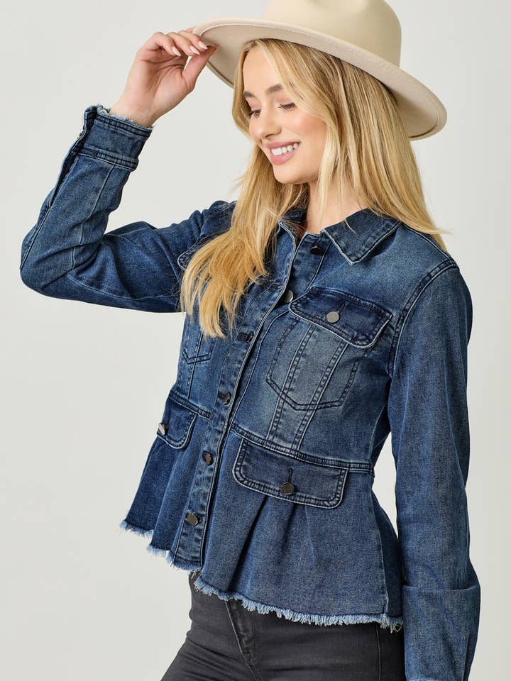 60711 Washed Denim Peplum Jacket and other Purchase Wholesale peplum. Free Returns & Net 60 Terms on Faire trending on Faire.