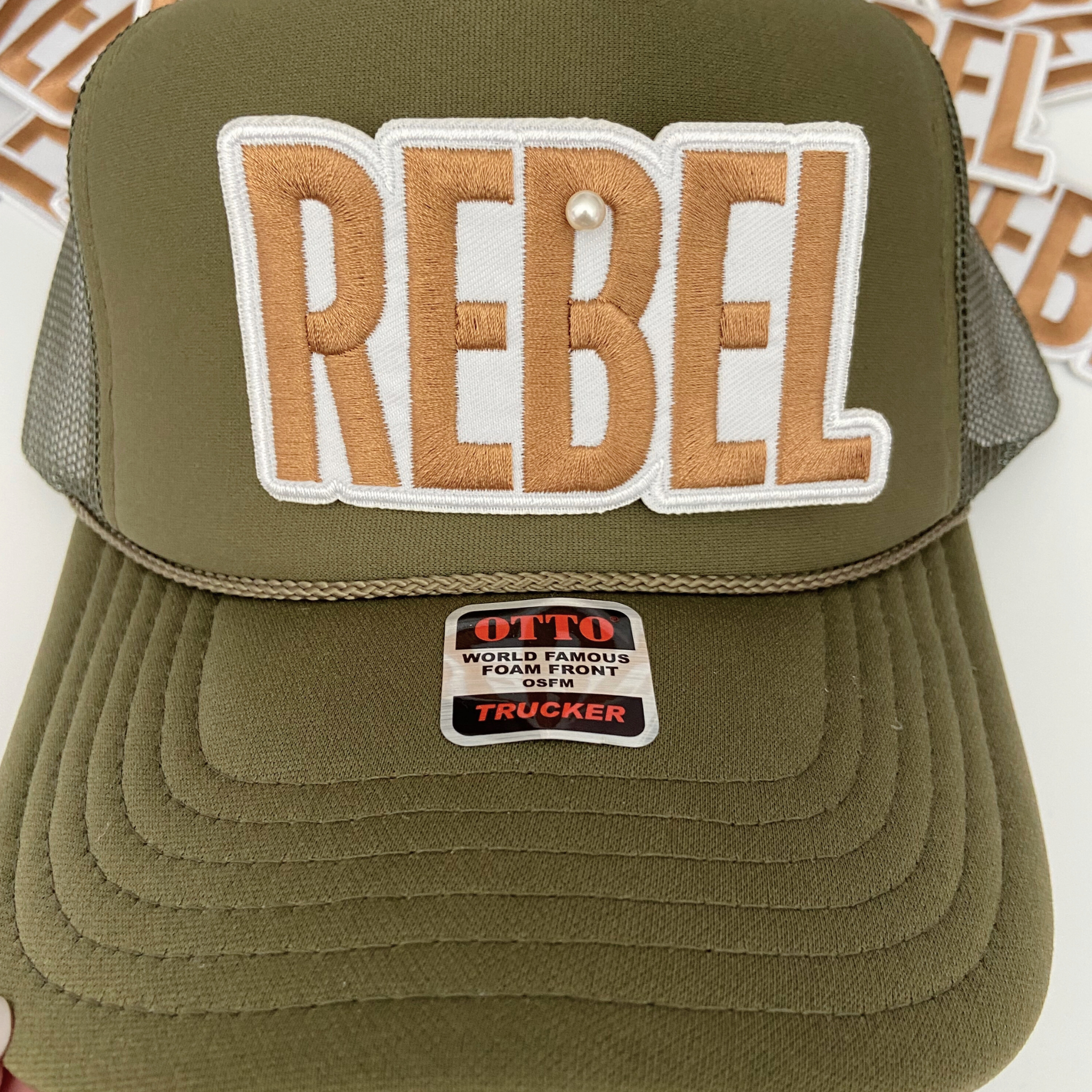 TEELUX – wholesale Patch – 4" REBEL -  Embroidered Hat Patch1