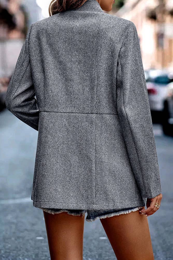 UNISHE - Wholesale Coat - Women's - Front Open Jacquard Suit Coat GSS0833