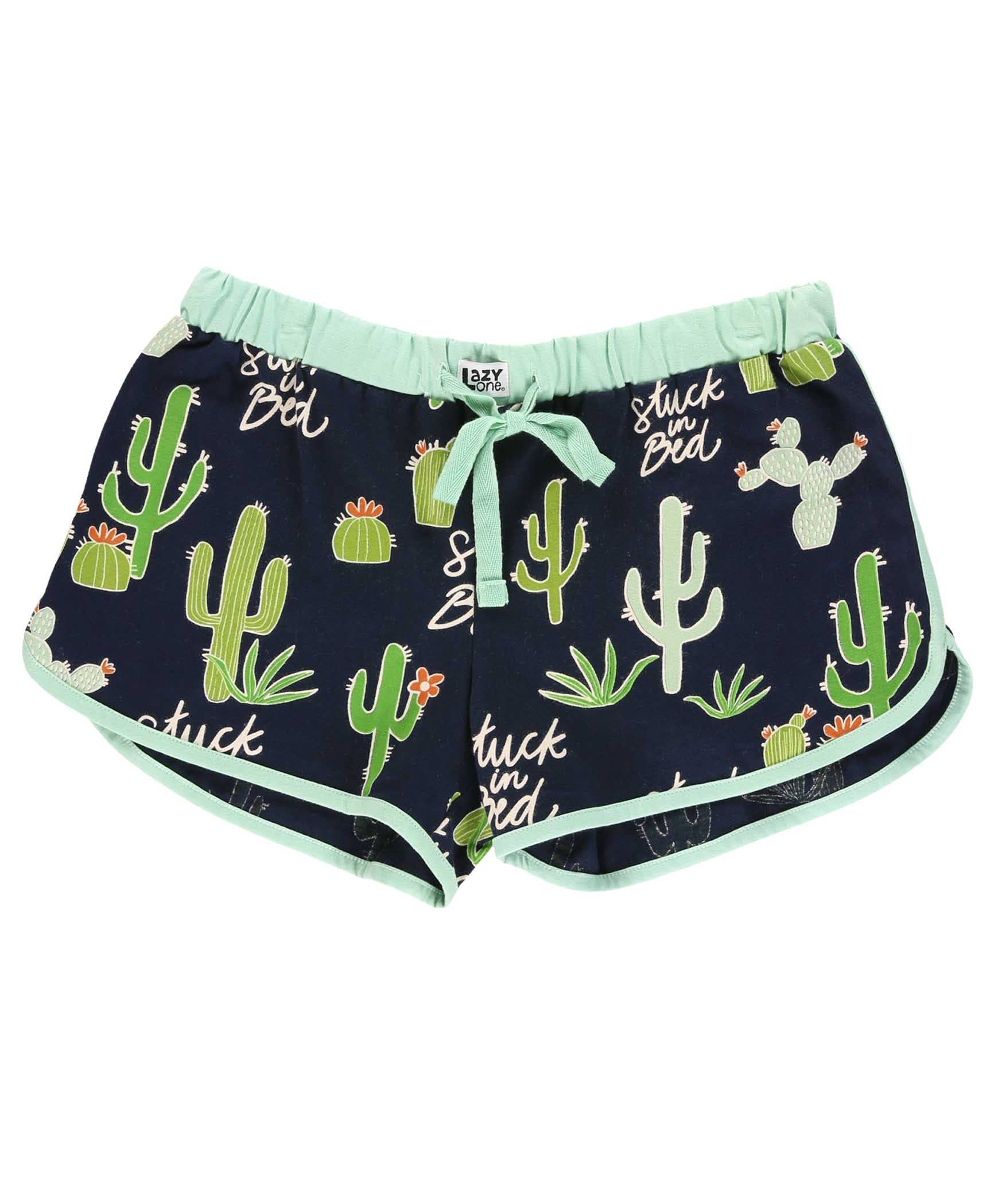 Lazy One - Wholesale Sleepwear Bottom - Women's - Stuck In Bed Blue Women's PJ Shorts0