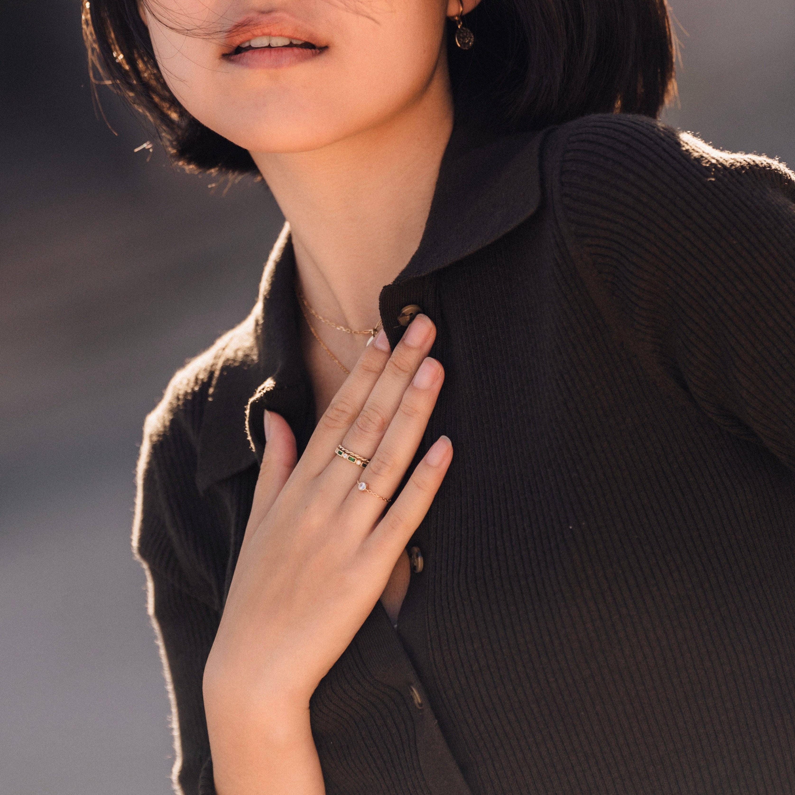 Meora Paris - Wholesale Multi-Stone Ring - Oasis ring 18k gold plated3