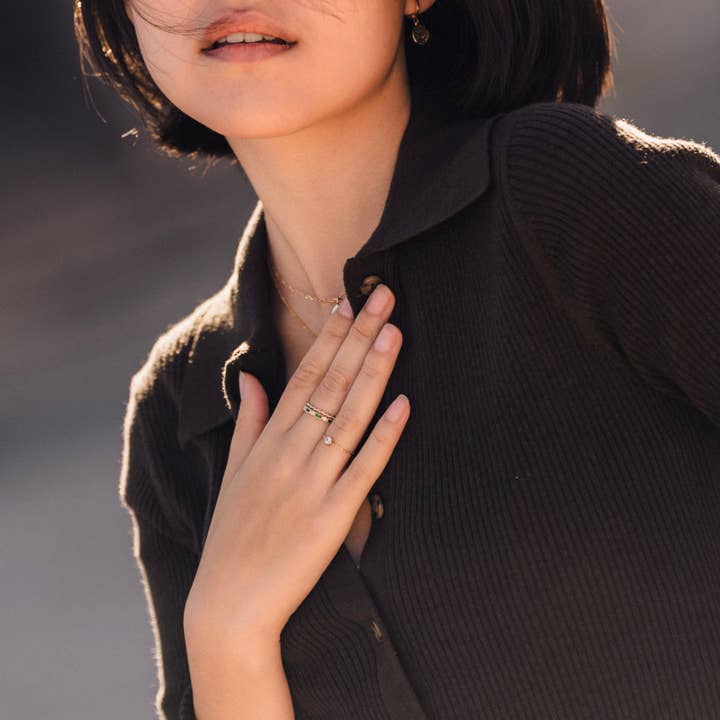 Meora Paris - Wholesale Multi-Stone Ring - Oasis ring 18k gold plated3