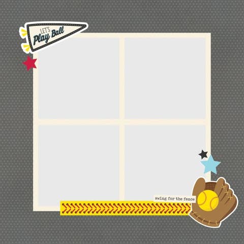 Simple Stories - Wholesale Craft Supplies - Simple Pages Page Pieces - Softball3