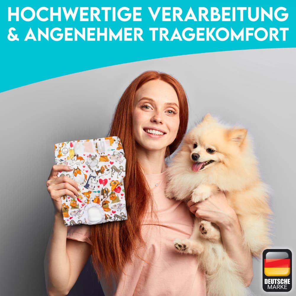 H.I.K. GmbH - Wholesale Pet Diaper - Dog - DOG IS KING 3x Absorbent Dog Diapers Female (Forest Animals)8