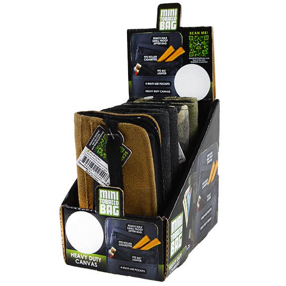 Smokezilla Canvas Smell Proof Mini Tobacco Pouch - 6/Display for wholesale by Novelty Brands