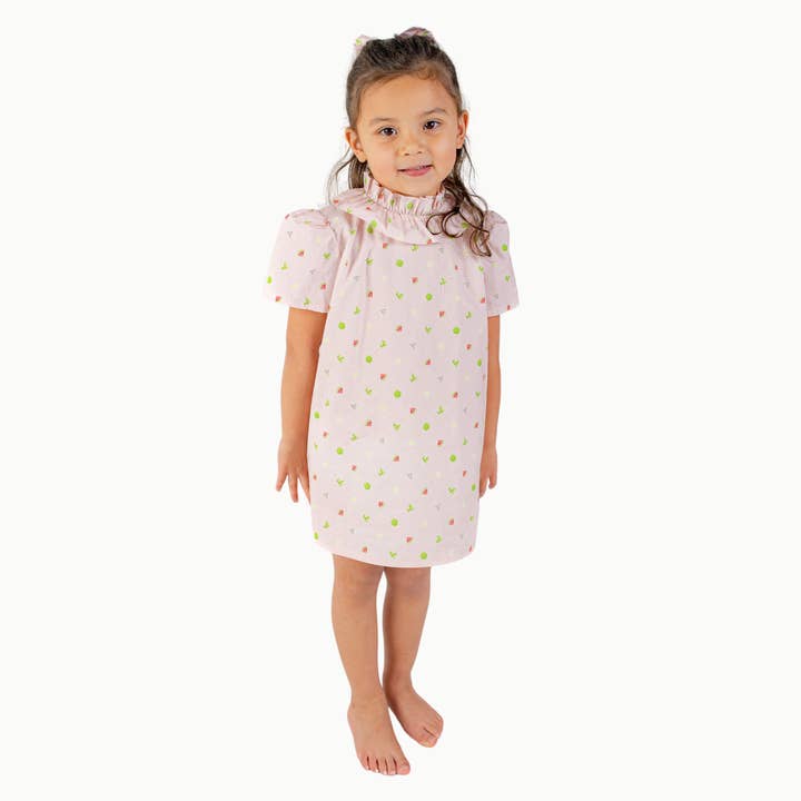 Ruffle Collar Dress in Melon Patch for wholesale by Nella June