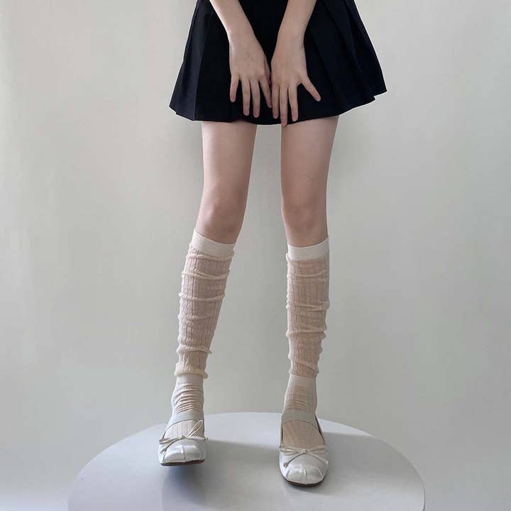 LadyJuneAccessories - Wholesale Socks - Women's - Ribbed Knee-High Socks - Ballet Collection