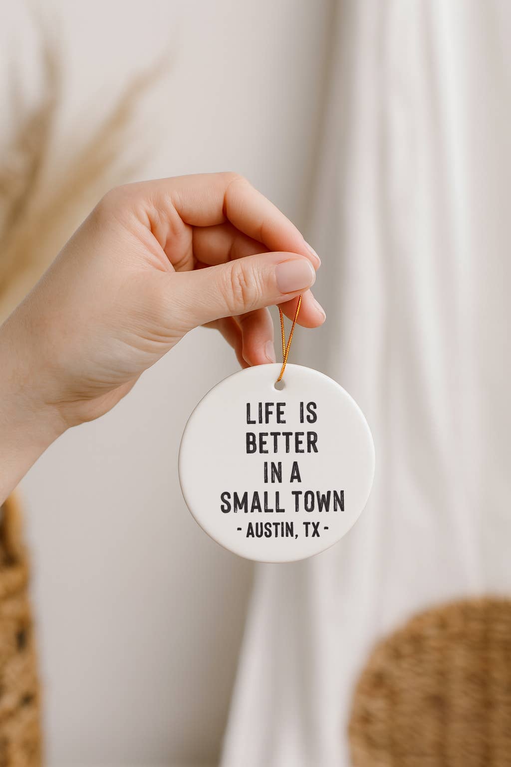 521handmade - Vente Objets de décoration - La vie est meilleure dans une petite ville Ornement personnalisé de ville2