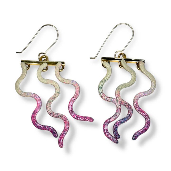 Bloom Triple Wavelength Dangle Earrings for wholesale by Galactic Goods, by ATI