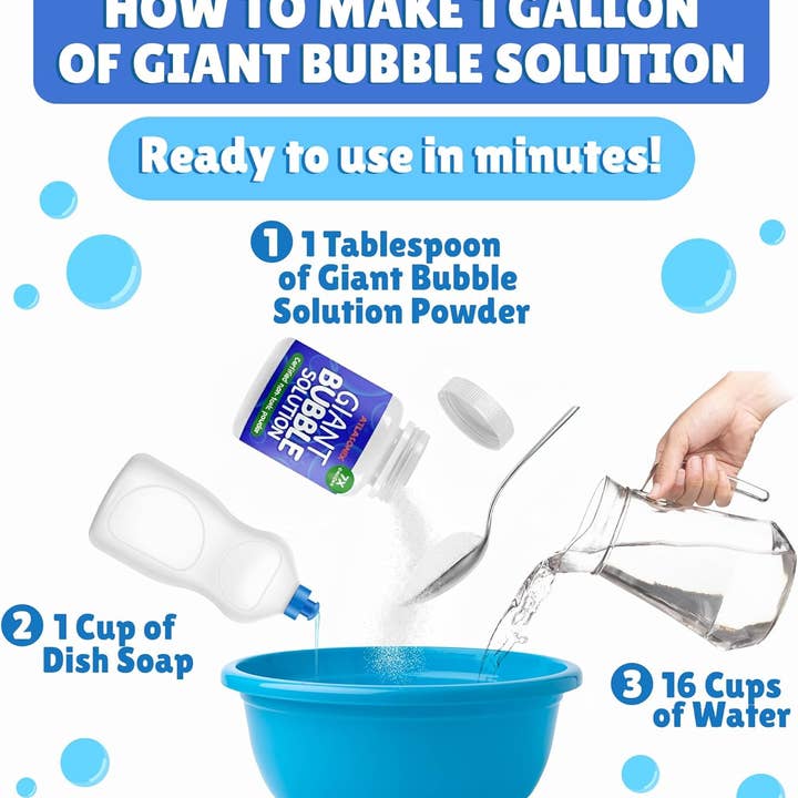 Atlasonix - Wholesale Bubble Wand - Kids - Giant Bubble Solution - Bubbles for Kids - 14 Gallons2