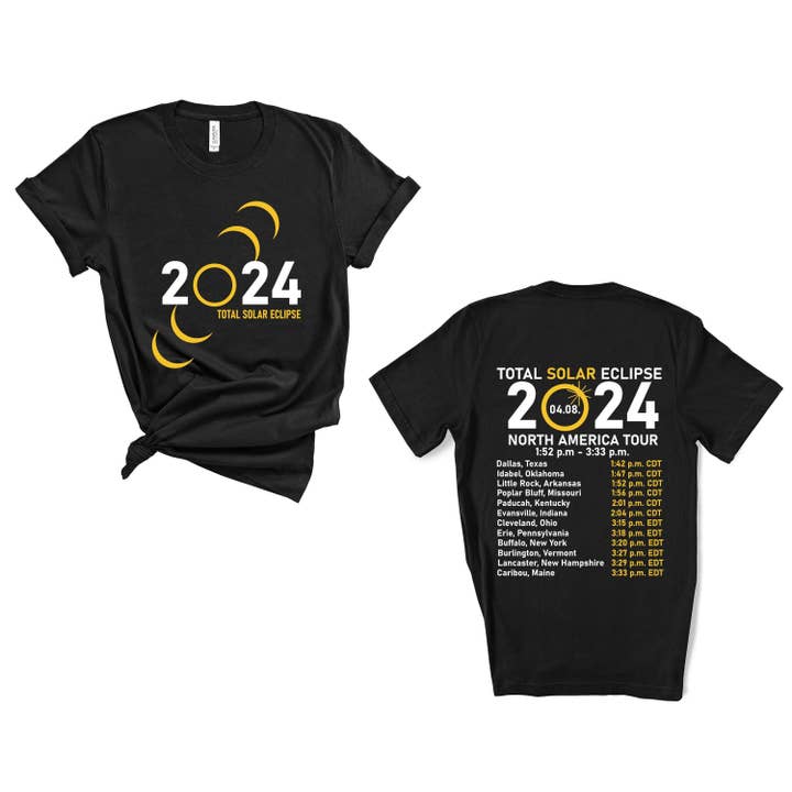 NVC Ecommerce LLC - Wholesale T-Shirt (Graphic) - Women's - Solar Eclipse 2024 Tour Shirt, Celestial Shirt, Astrology1