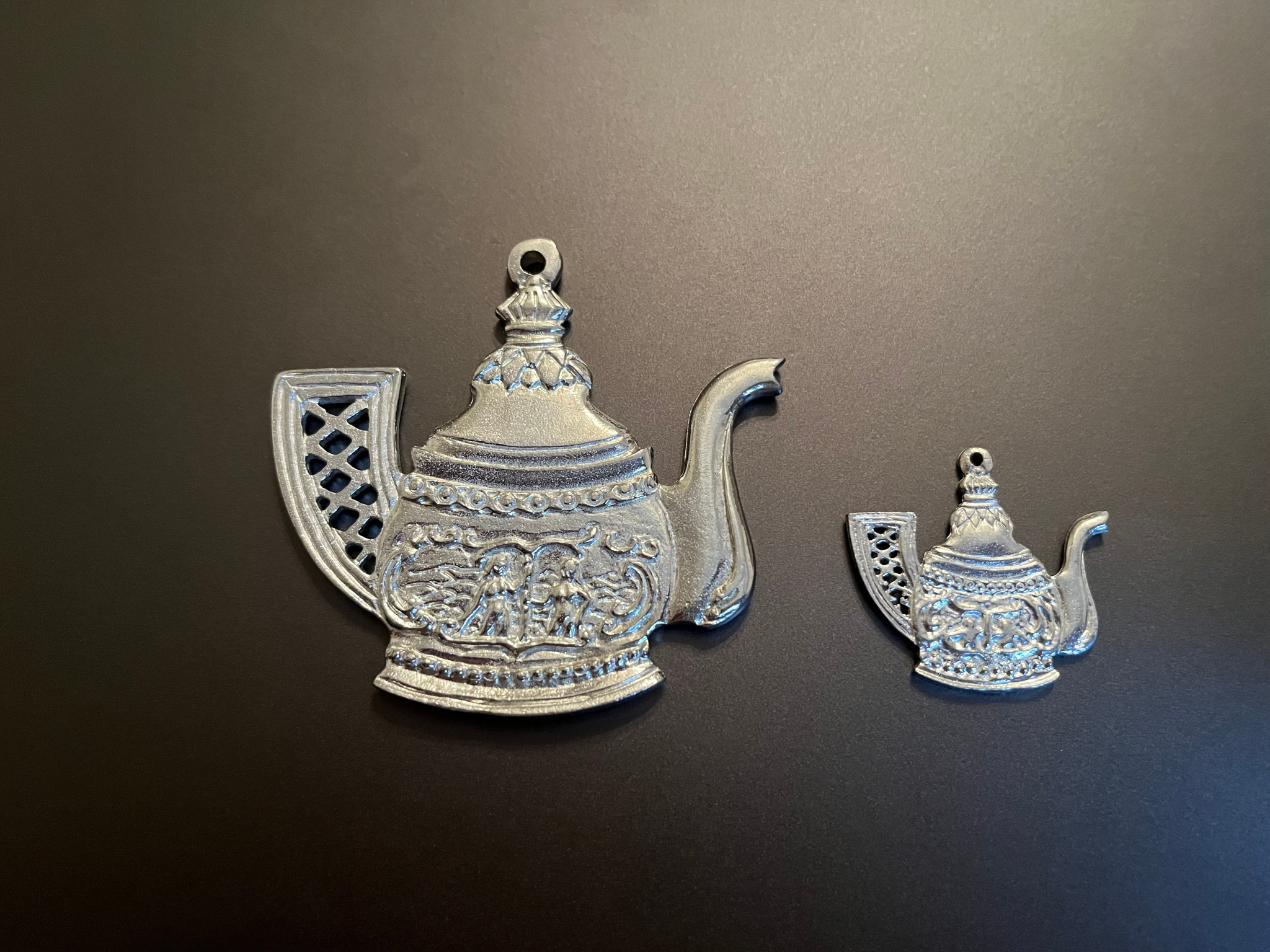 House of Morgan Pewter – Ornamento por atacado – Bule - Enfeite de Natal - Pingente - Edenton2