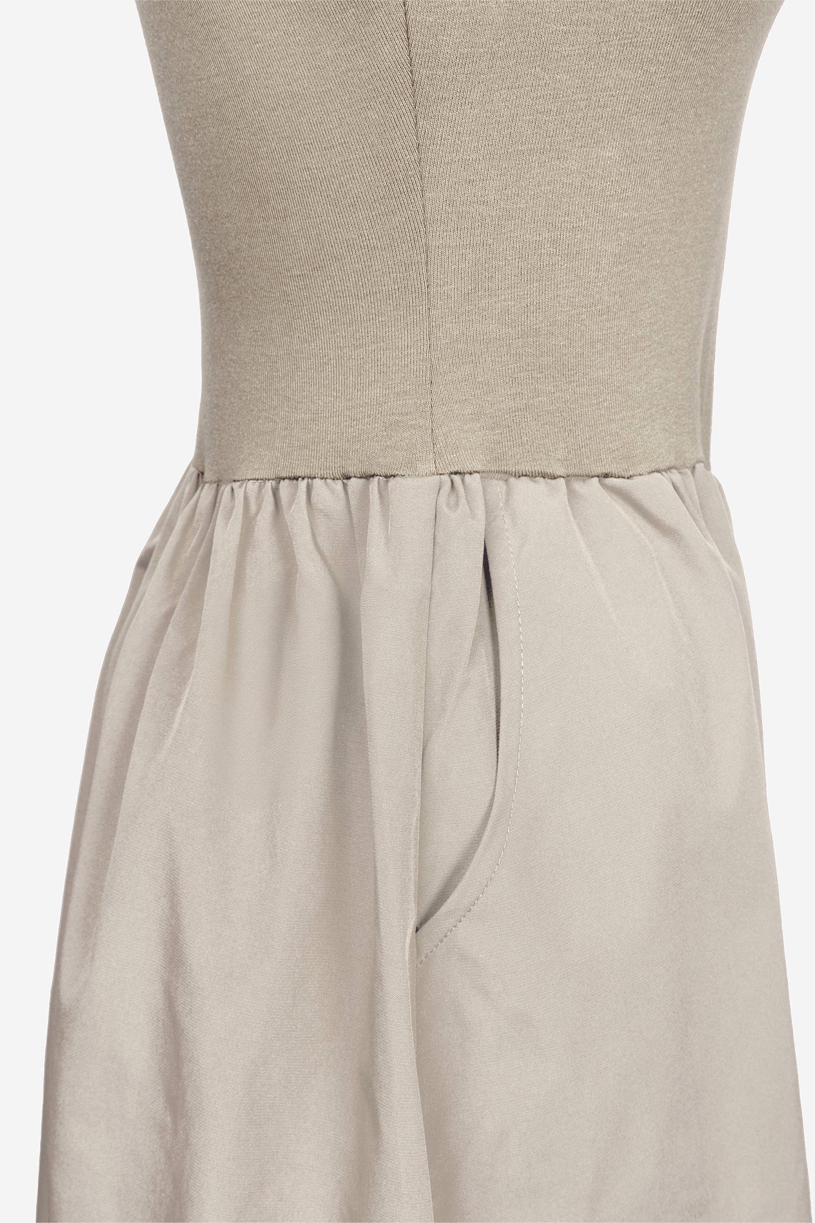 Naked Zebra - Venta al por mayor Vestido - Mujer - Vestido midi sin mangas con cuello simulado15