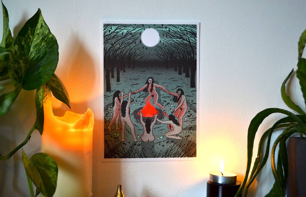 Lily Blakely - Wholesale Art Print - "Occult" Risograph print A41