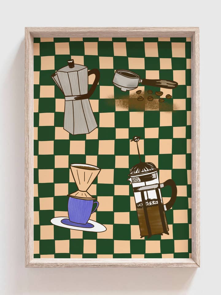 Kaffeemorgen Druck | Küchen | Kaffee für den Großhandel von Neesh Home