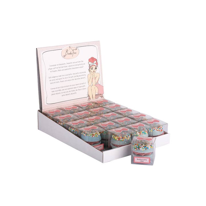 BadeFee - Vente Bombe de bain/poudre effervescente pour le bain - Bade Donut Grape Party - additif de bain nourrissant, parfum : raisin3