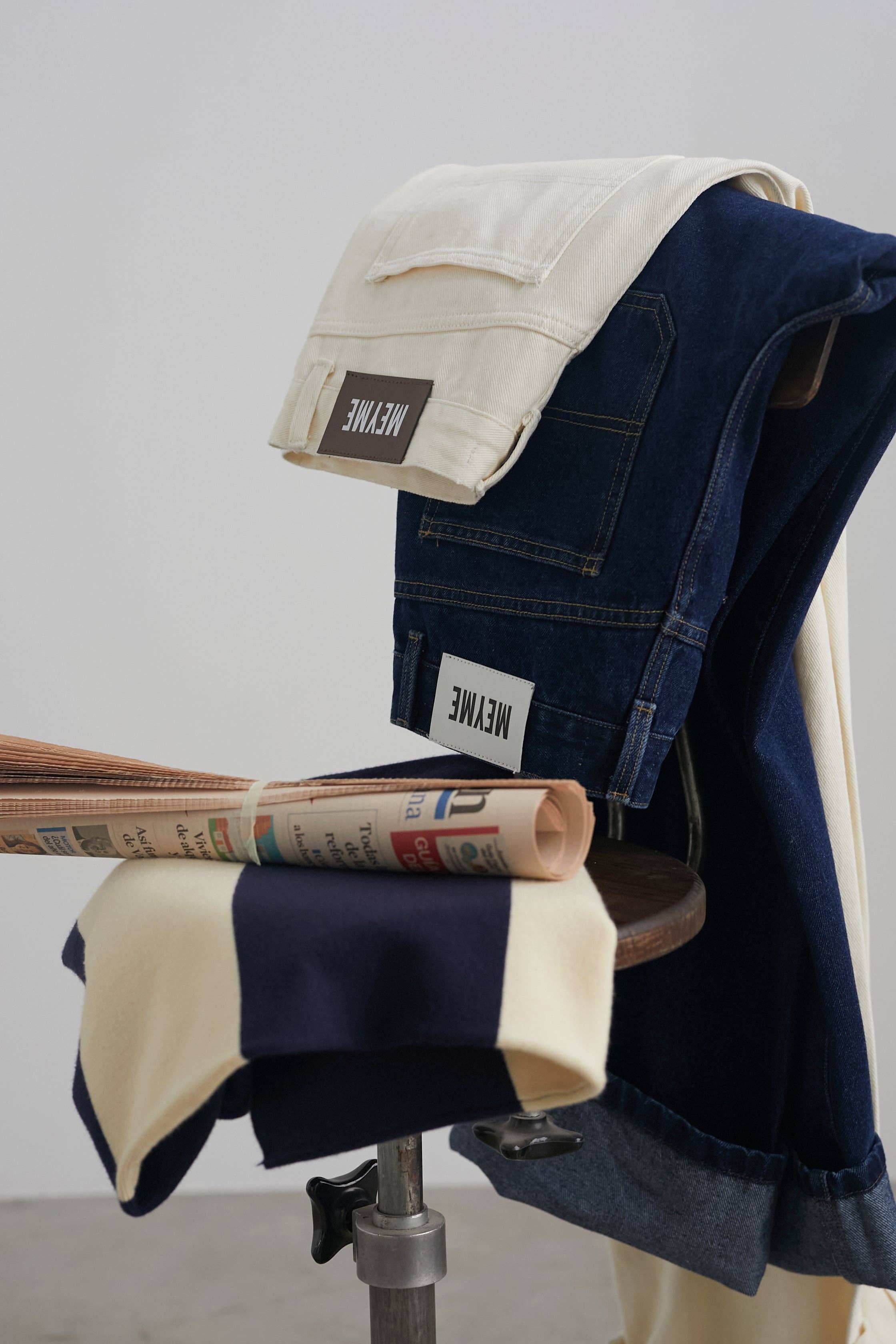 MEYME - Vendita all'ingrosso Jeans - Donna - Jeans Rita a gamba larga con vita media7