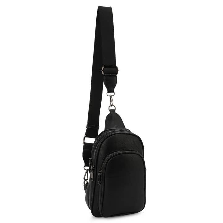 KAYLA+AVA - Vente Sac à bandoulière – femme - Sac à bandoulière à compartiments multiples en cuir végétalien vieilli Gia