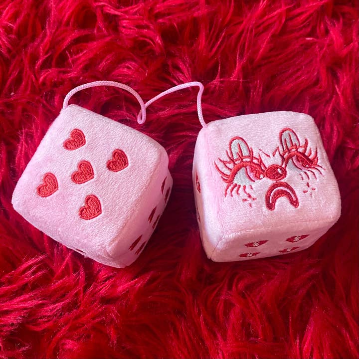 Creepy Gals - Wholesale Decorative Tabletop Object - Fuzzy Hanging Dice2