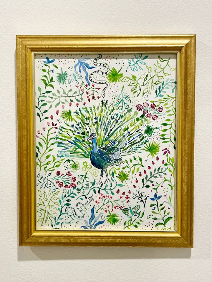 Peacock Collage Print for wholesale by Studio E Bloom