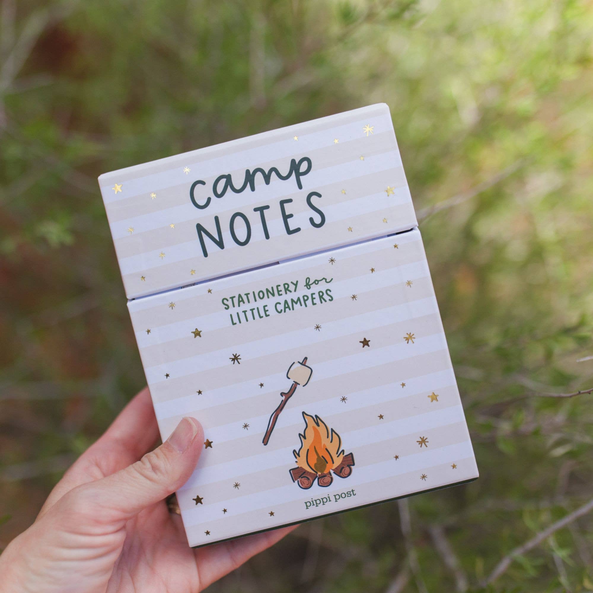 Pippi Post – Engroshandel Brevpapir/sæt med noteskort – Camp Notes sæt med foldede kort og klistermærker9