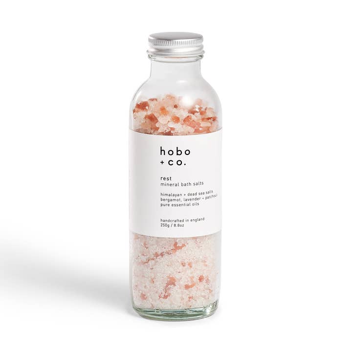 Sales de baño minerales de aceite esencial de aromaterapia Rest para venta al por mayor de hobo + co. candles